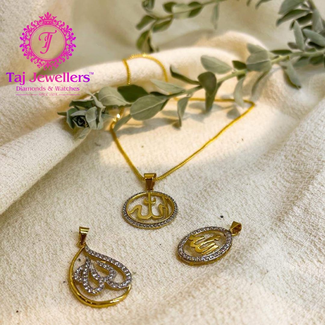 Gold Locket (Allah) 3 pieces