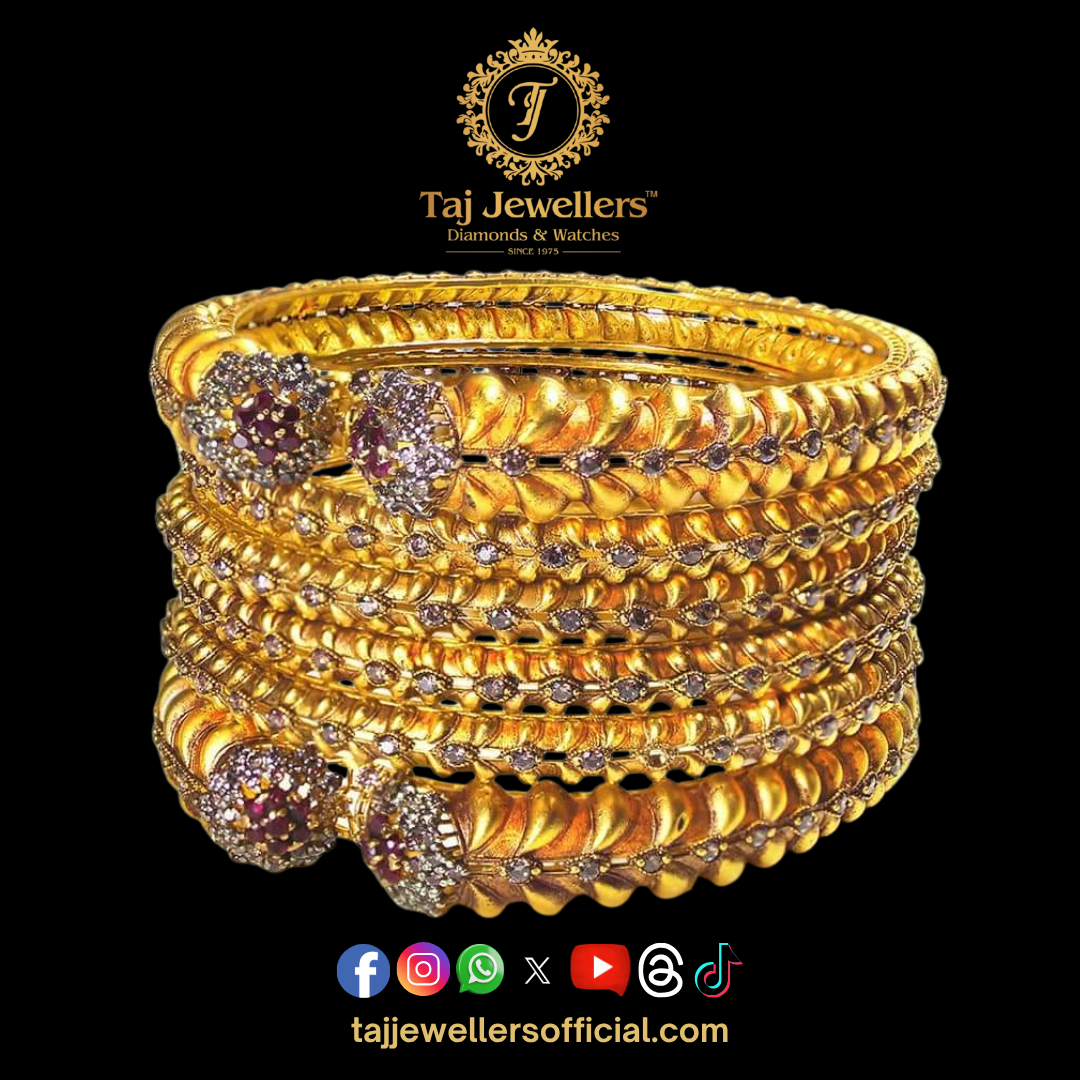 Gold Bangles Set