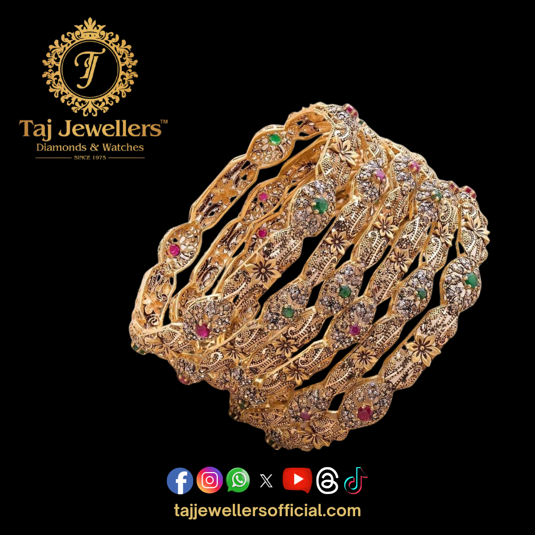 Gold Bangles Set