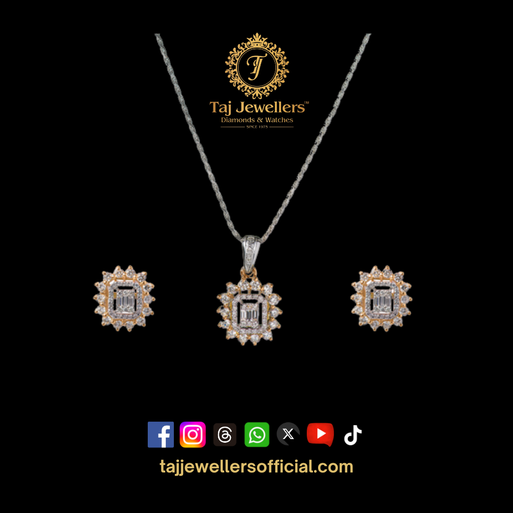 Diamond Pendant Set